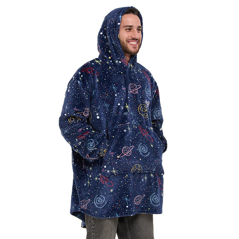 Snuggs Blanket Hoodie Dark Blue Space